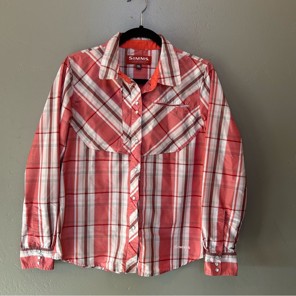 Simms Big Sky pearl snap Plaid Shirt